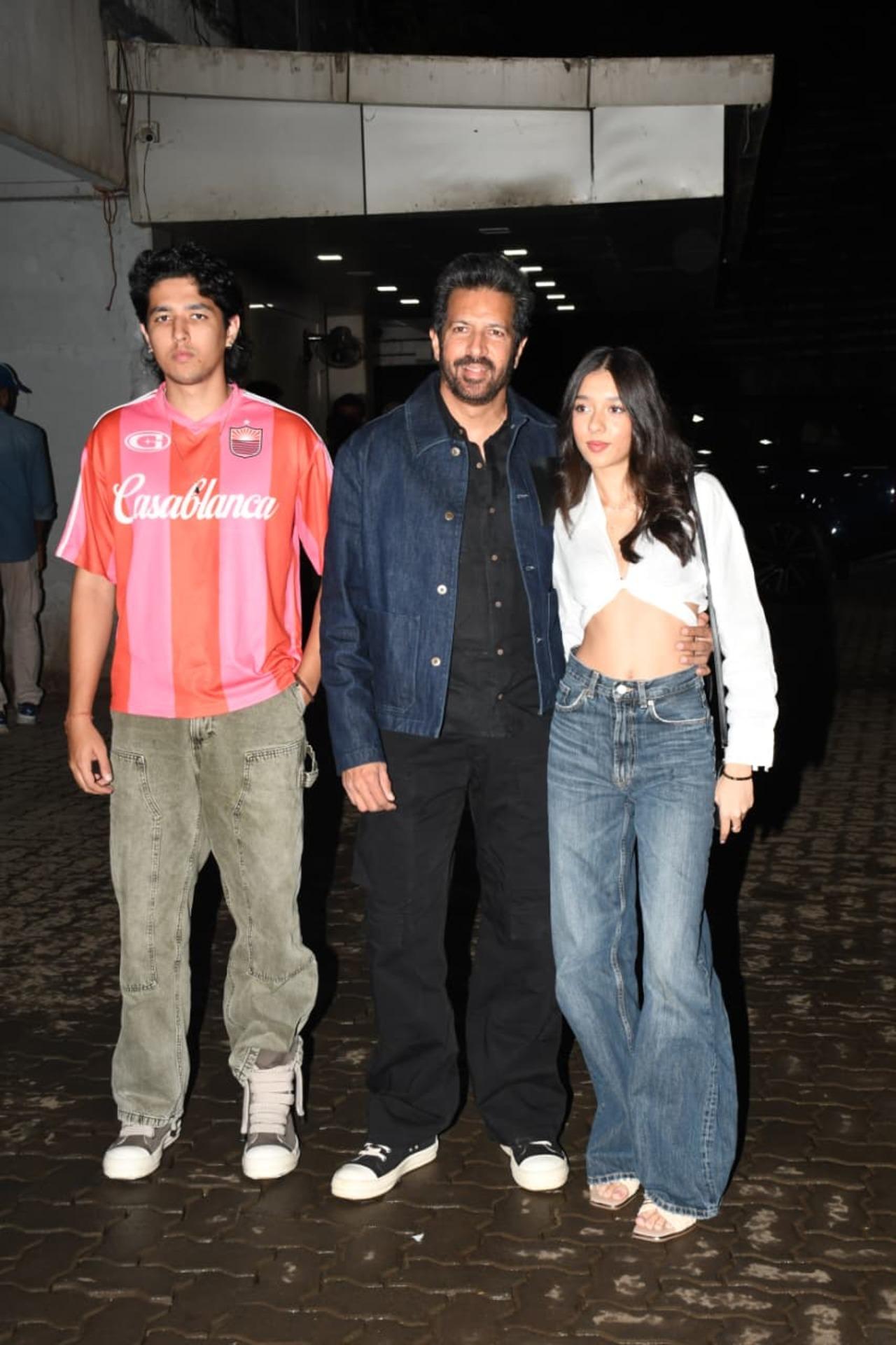 Filmmaker Kabir Khan was spotted with his children as they stepped out together. Filmmaker Kabir Khan was spotted with his children as they stepped out together.
